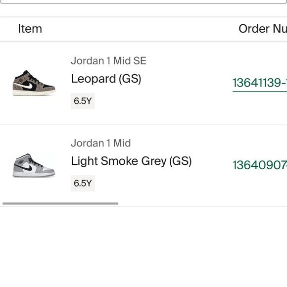 Jordan 1 Mid (GS) Light Smoke Grey - Picture 8 of 10